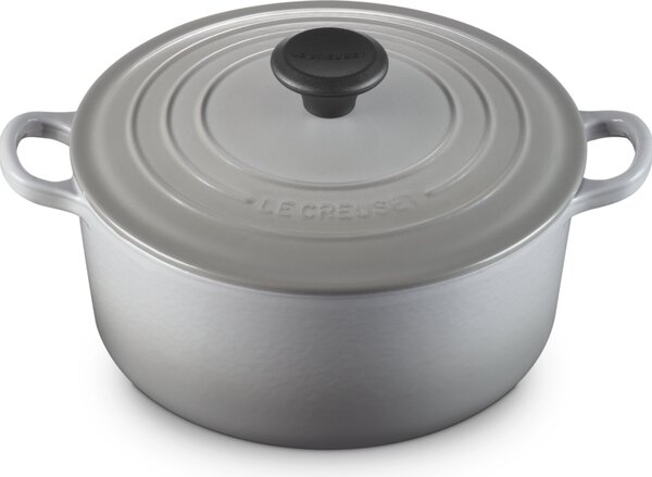 Le Creuset 25001245412463 Pekáč Signature kulatý, 24 cm, světle šedý
