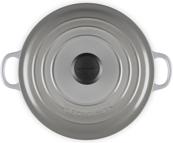 Le Creuset 25001245412463 Pekáč Signature kulatý, 24 cm, světle šedý