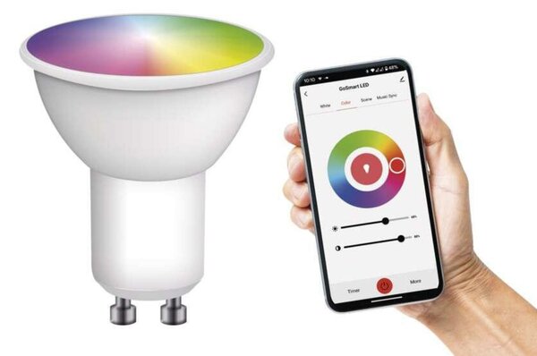 EMOS Chytrá LED žárovka GoSmart MR16 / GU10 / 4,8 W (35 W) / 400 lm / RGB / stmívatelná /Zigbee ZQZ832R