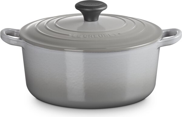 Le Creuset 25001245412463 Pekáč Signature kulatý, 24 cm, světle šedý