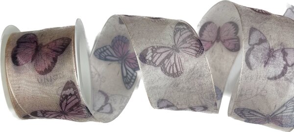 Stuha organzová WHISPER FLIGHT VIOLETT 40mm x 2m (14,-Kč/m)