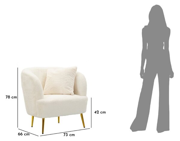 Designové křeslo Caerwyn bílé