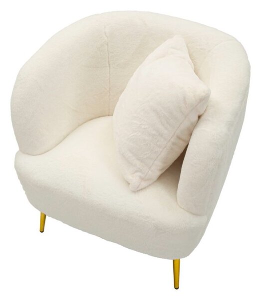 Designové křeslo Caerwyn bílé
