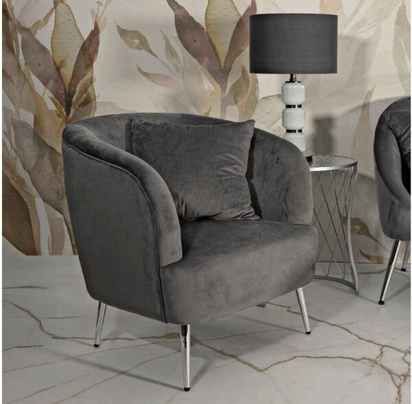Designové křeslo Caerwyn šedé