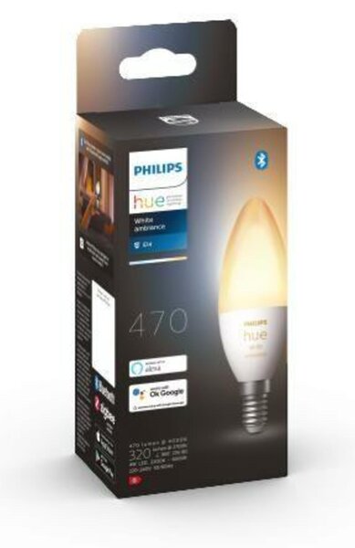 Philips HUE WA LED žárovka E14 B39 4W 470lm 2200-6500K IP20