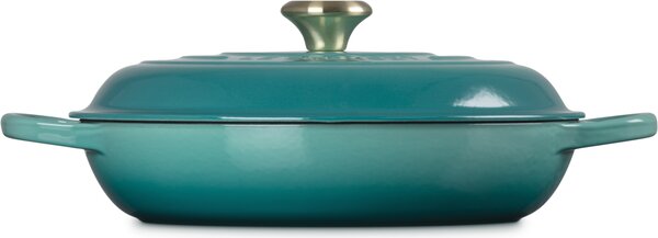Le Creuset 21180300994450 Hrnec Gourmet nízký, 30 cm, bleu riviera