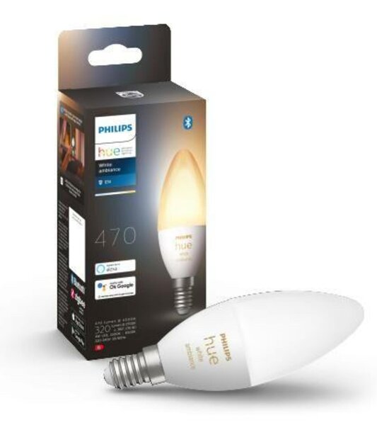 Philips HUE WA LED žárovka E14 B39 4W 470lm 2200-6500K IP20