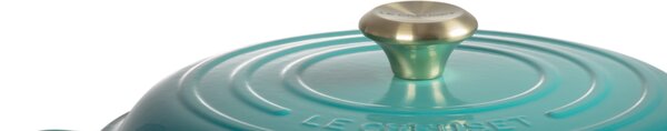 Le Creuset 21180280994450 Hrnec Gourmet nízký, 28 cm, bleu riviera