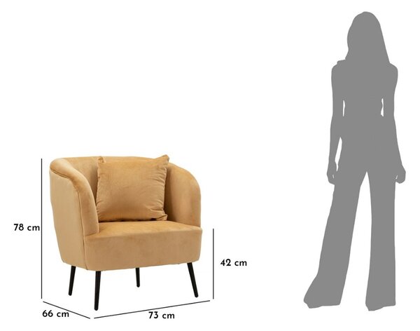Designové křeslo Caerwyn hnědé