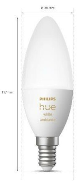 Philips HUE WA LED žárovka E14 B39 4W 470lm 2200-6500K IP20