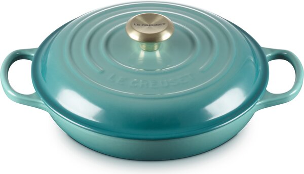 Le Creuset 21180260994450 Hrnec Gourmet nízký 26 cm, bleu riviera