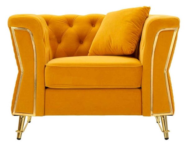 Designové křeslo Washakie hořčičné