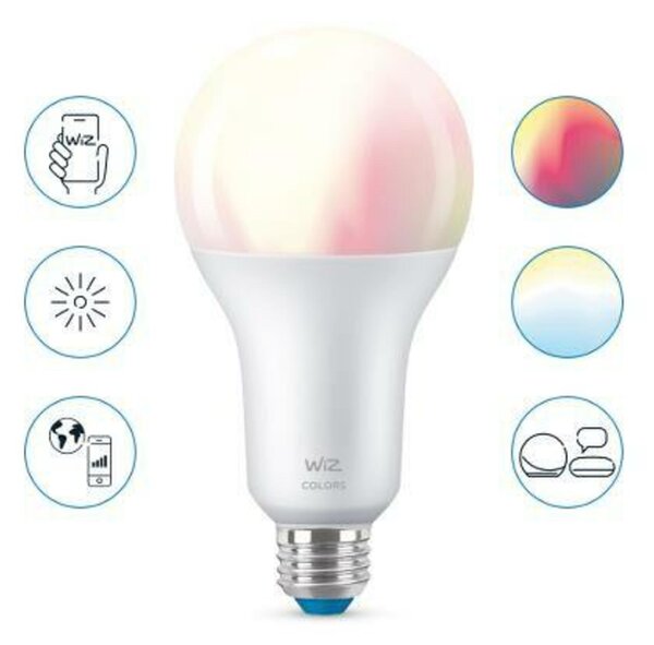 WiZ LED žárovka E27 A80 18,5W (150W) 2452lm 2200-6500K RGB IP20, stmívatelná