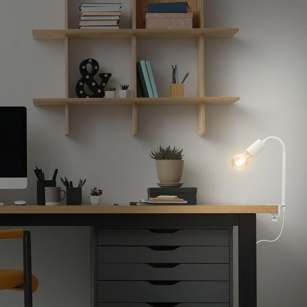 Lampa Briloner se šroubovatelnou svorkou - E27 Barva: Bílá