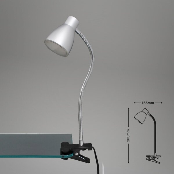 LED Lampa Briloner na klipu s flexibilním ramenem Barva: Bílá