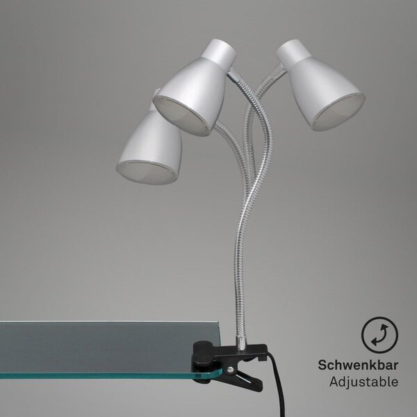 LED Lampa Briloner na klipu s flexibilním ramenem Barva: Bílá