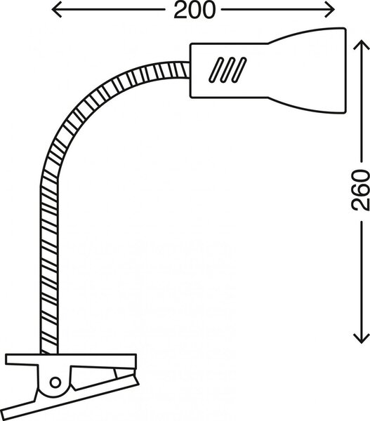 Lampa Briloner na klipu - E14, v.26 cm