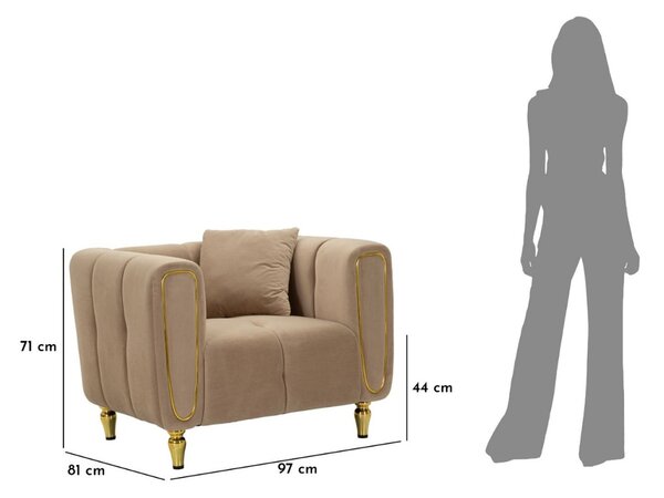 Designové křeslo Baudouin šedé
