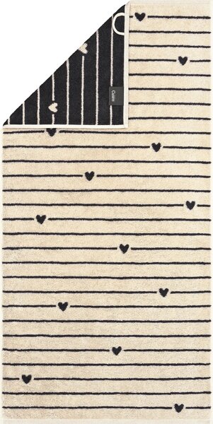 Cawo 6276 50/100 37 Ručník Lines&Hearts 50 x 100 cm, tmavě šedý