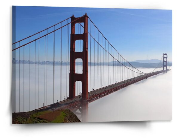 Sablio Obraz Golden Gate v mlze - 150x110 cm