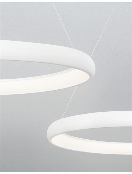 Nova Luce Závěsné LED svítidlo ALBI, 50W 3000K stmívatelné Barva: Bílá