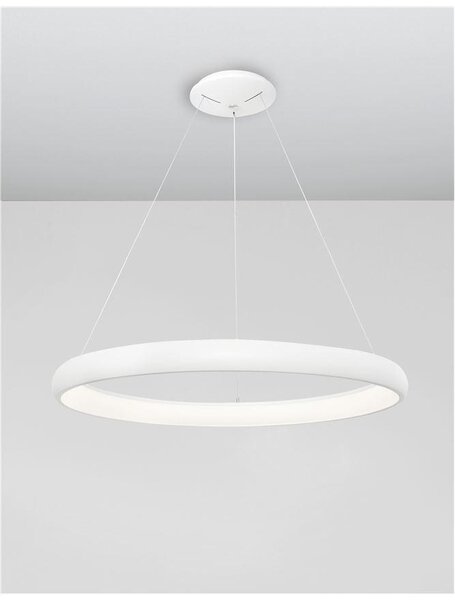 Nova Luce Závěsné LED svítidlo ALBI, 50W 3000K stmívatelné Barva: Bílá