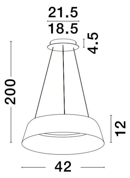 Nova Luce Závěsné LED svítidlo ALBA, 40W 3000K stmívatelné Barva: Černá