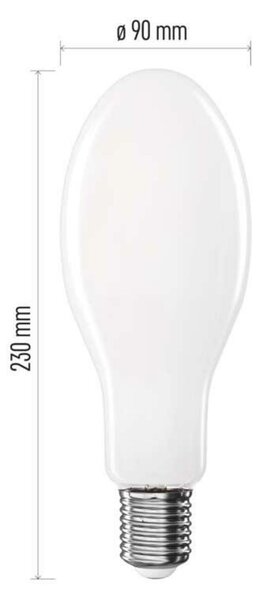 EMOS LED žárovka Filament ED90 / E40 / 36 W (327 W) / 6 000 lm / neutrální bílá ZF5754