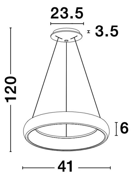 Nova Luce Závěsné LED svítidlo ALBI, 32W 3000K stmívatelné Barva: Bílá