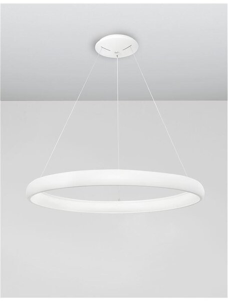 Nova Luce Závěsné LED svítidlo ALBI, 50W 3000K stmívatelné Barva: Bílá
