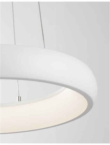 Nova Luce Závěsné LED svítidlo ALBI, 32W 3000K stmívatelné Barva: Bílá