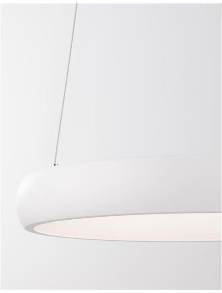 Nova Luce Závěsné LED svítidlo ALBI, 32W 3000K stmívatelné Barva: Bílá