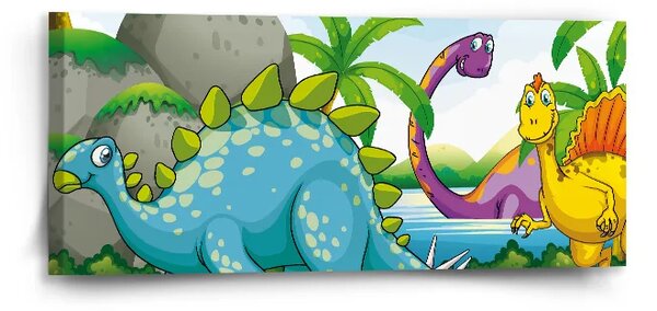 Sablio Obraz Dinosauři 3 - 110x50 cm