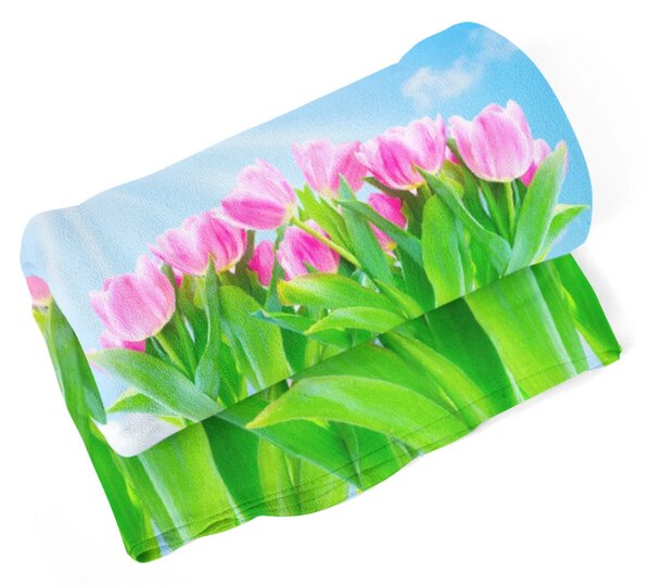 Sablio Deka Růžové tulipány - 150x120 cm