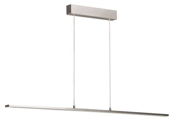 FISCHER & HONSEL Závěsné světlo LED Marlo, hliník, délka 140 cm, dotykové stmívání, stmívatelný, Hliník / šedá / zinek, Obývací pokoj / jídelna, kov, Moderní
