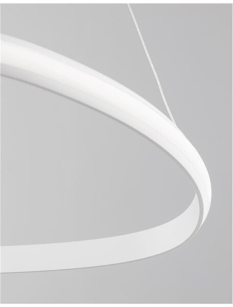 Nova Luce Závěsné LED svítidlo ARIES, 32W 3000K stmívatelné Barva: Bílá