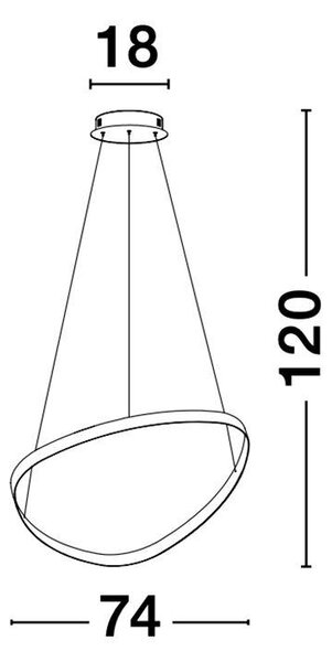 Nova Luce Závěsné LED svítidlo ARIES, 32W 3000K stmívatelné Barva: Bílá