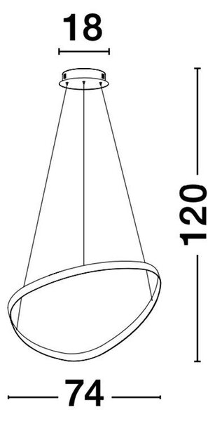 Nova Luce Závěsné LED svítidlo ARIES, 32W 3000K stmívatelné Barva: Bílá
