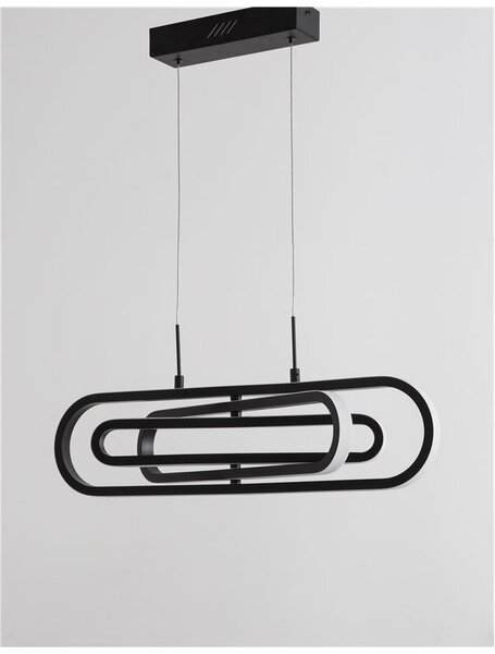 Nova Luce Závěsné LED svítidlo ARTE, 50W 3000K stmívatelné Barva: Černá