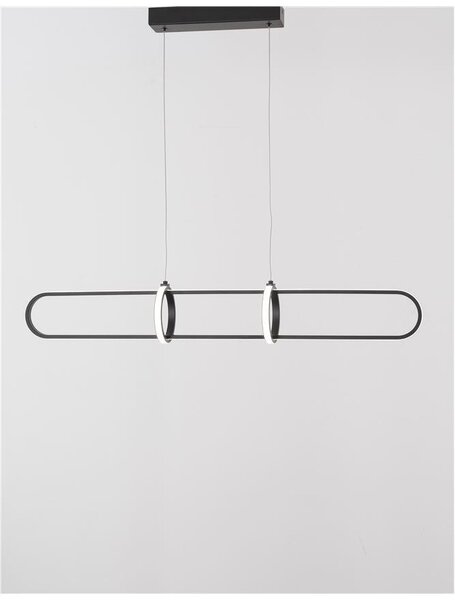 Nova Luce Závěsné LED svítidlo ARTE, 31.2W 3000K stmívatelné Barva: Černá