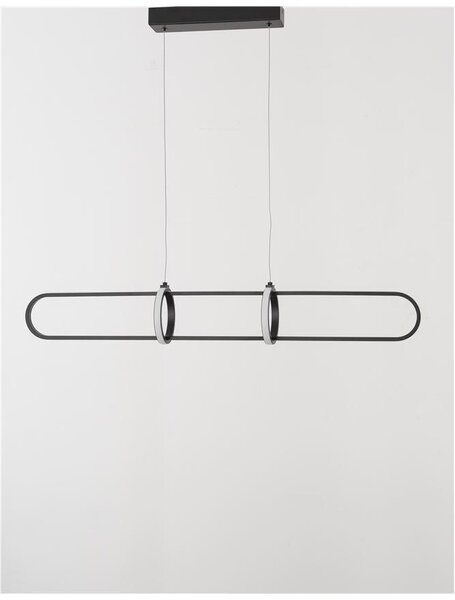Nova Luce Závěsné LED svítidlo ARTE, 31.2W 3000K stmívatelné Barva: Černá