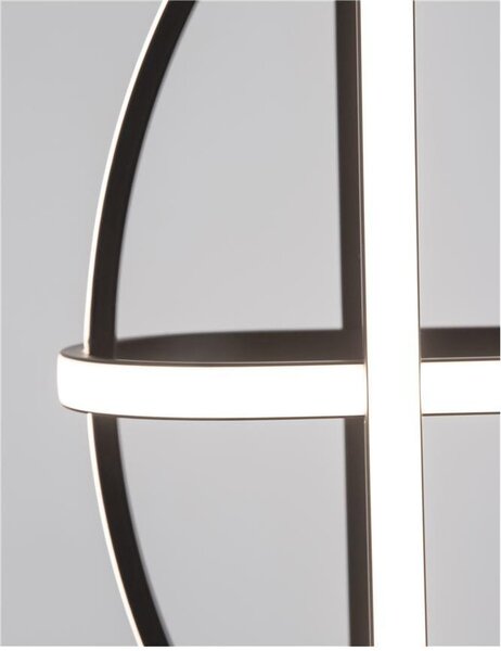 Nova Luce Závěsné LED svítidlo ARTE, 48.6W 3000K stmívatelné Barva: Černá
