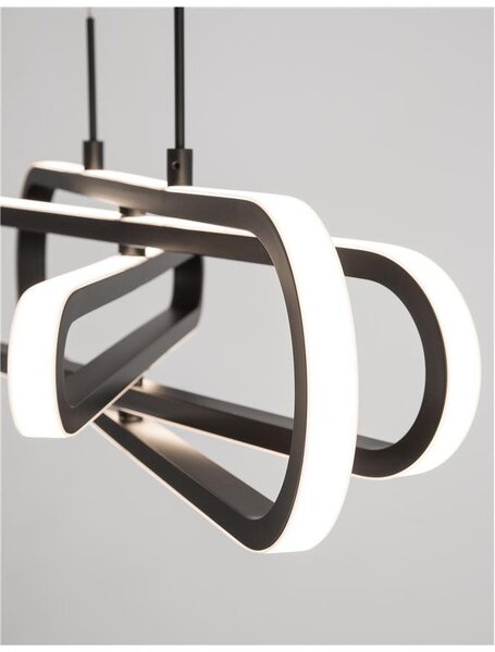 Nova Luce Závěsné LED svítidlo ARTE, 50W 3000K stmívatelné Barva: Černá