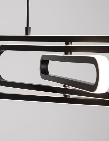 Nova Luce Závěsné LED svítidlo ARTE, 50W 3000K stmívatelné Barva: Černá