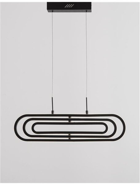 Nova Luce Závěsné LED svítidlo ARTE, 50W 3000K stmívatelné Barva: Černá