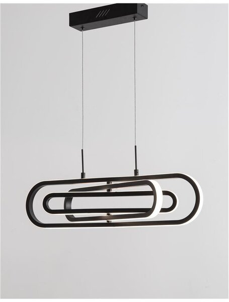 Nova Luce Závěsné LED svítidlo ARTE, 50W 3000K stmívatelné Barva: Černá