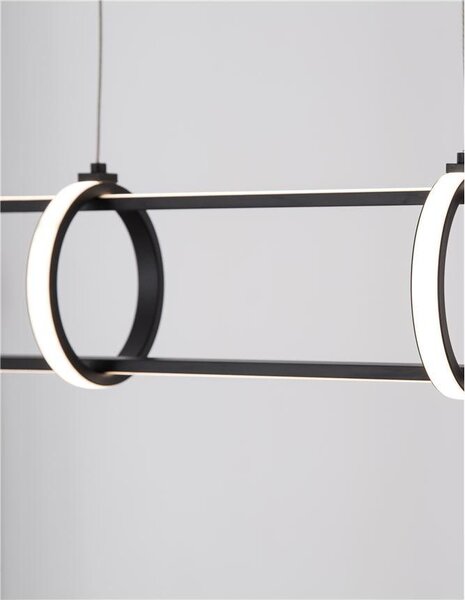 Nova Luce Závěsné LED svítidlo ARTE, 31.2W 3000K stmívatelné Barva: Černá