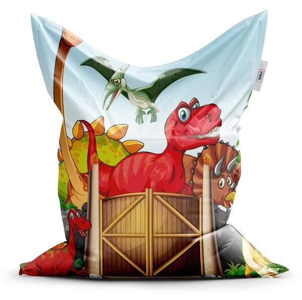 Sablio Sedací vak Classic Dinosauři 4 - 150x100 cm