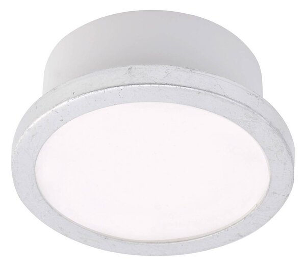 LIGHTME Stropní světlo LightMe Aqua Uno, Ø 11 cm, stříbrné, IP44, Chrom / stříbro, Koupelna, Hliník, Moderní