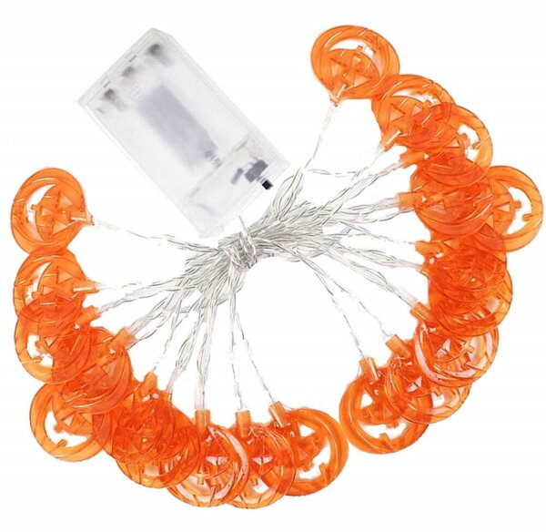 Halloweenský světelný řetěz s dýněmi 20 LED 3,3 m SPRINGOS CL4063 teplá bílá